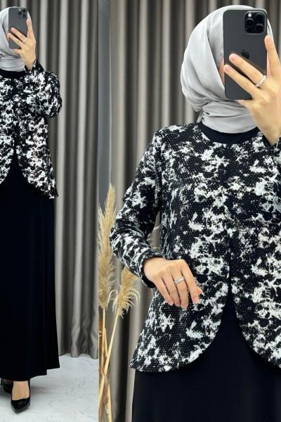 3470 Yasmin Elbise Gri