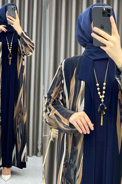 3486 Sale Elbise Takım Lacivert