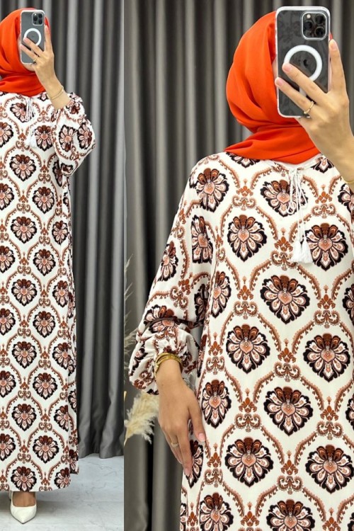3552 Lale Elbise Kiremit