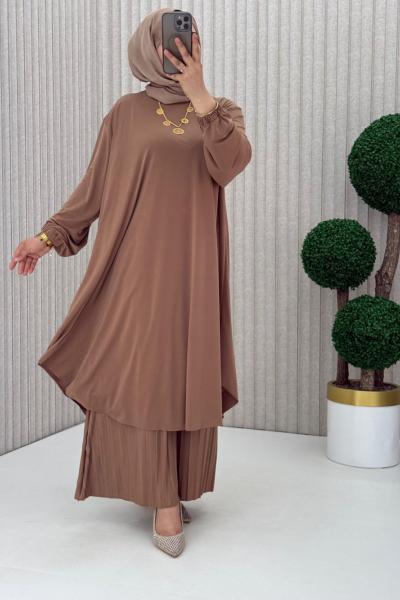 3922 Suzan Piliseli Pantolonlu Takım