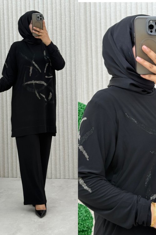 3987 Sanat Takım siyah /dalgalı