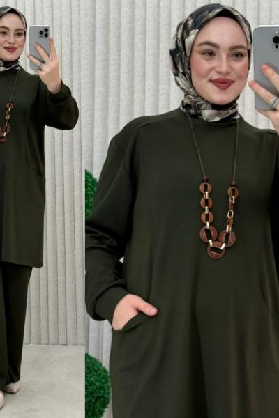 Binnaz pantolonlu takım