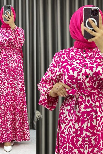 Efruz Elbise fuşya