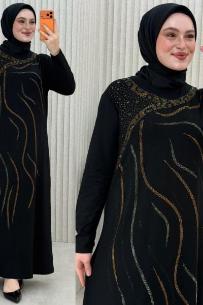 Lal Taşlı Elbise