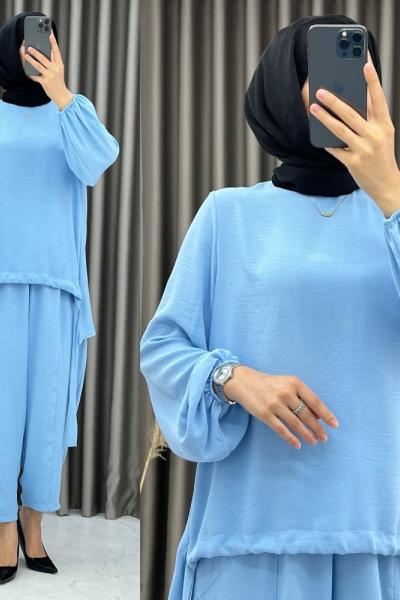 Şalvar Takım Bebe mavisi