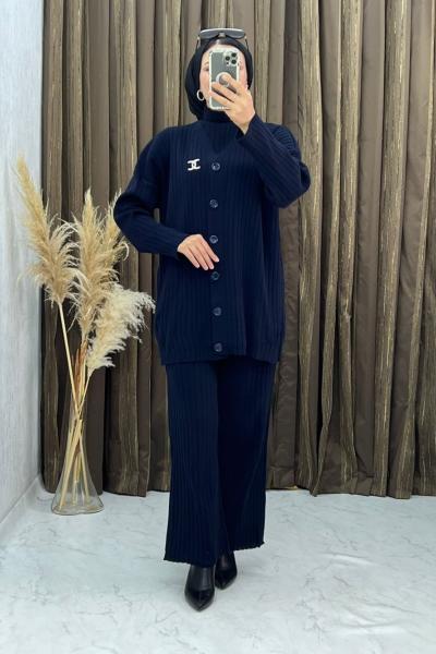 Samira 3 Lü Takım Lacivert