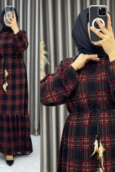 Sümbül Elbise Bordo