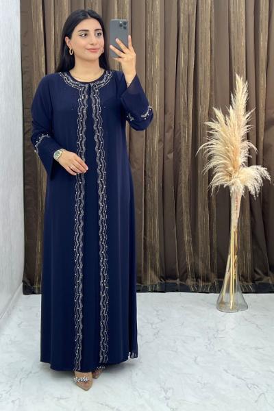 Züleyha Abiye Lacivert (Büyük Beden)