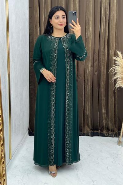 Züleyha Abiye Zümrüt (Büyük Beden)