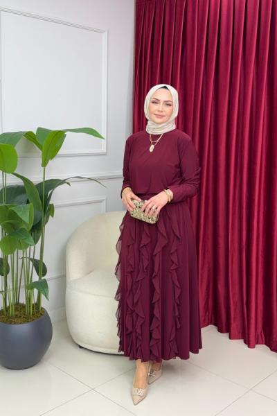 ALAZ ETEKLİ TAKIM - BORDO