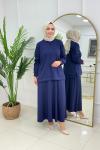 ASMİN ETEKLİ TAKIM - LACİVERT