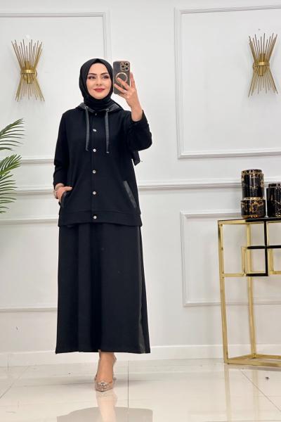 ASYA ETEKLİ TAKIM-SİYAH