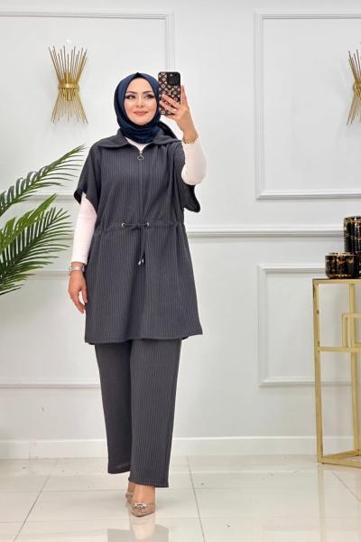 AYLA YELEKLİ TAKIM-DUMAN