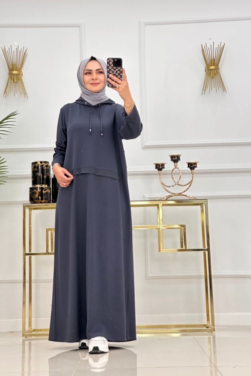 BANU ELBİSE-GRİ