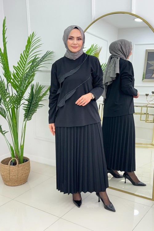 BEREN ETEKLİ TAKIM - SİYAH