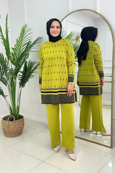 BİNNUR TRİKO TAKIM - YAĞ YEŞİLİ