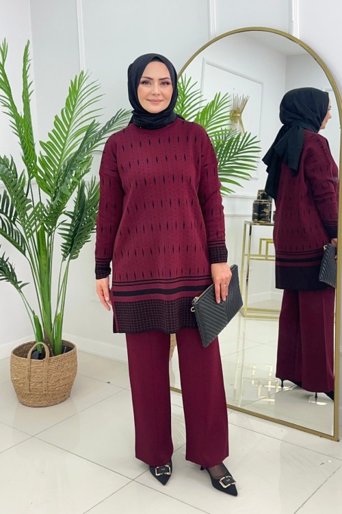 BİNNUR TRİKO TAKIM - BORDO