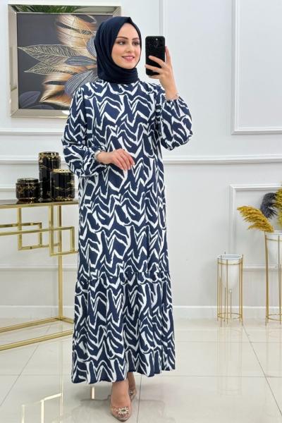 ÇİĞDEM ELBİSE-LACİVERT