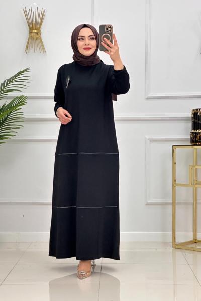 DEREN ELBİSE-SİYAH