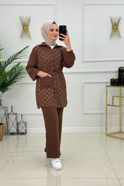 ELİZ TAKIM -KAHVERENGİ