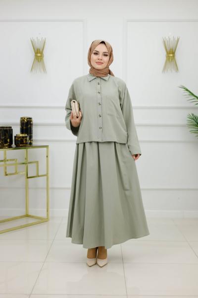 GÜNEŞ ETEKLİ TAKIM-MİNT YEŞİL