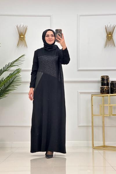 LEYLA ELBİSE-SİYAH