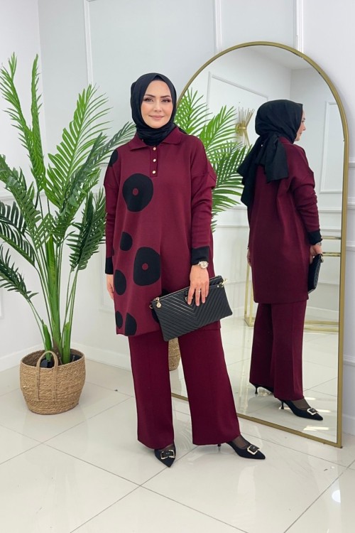 MELEK TRİKO TAKIM - BORDO