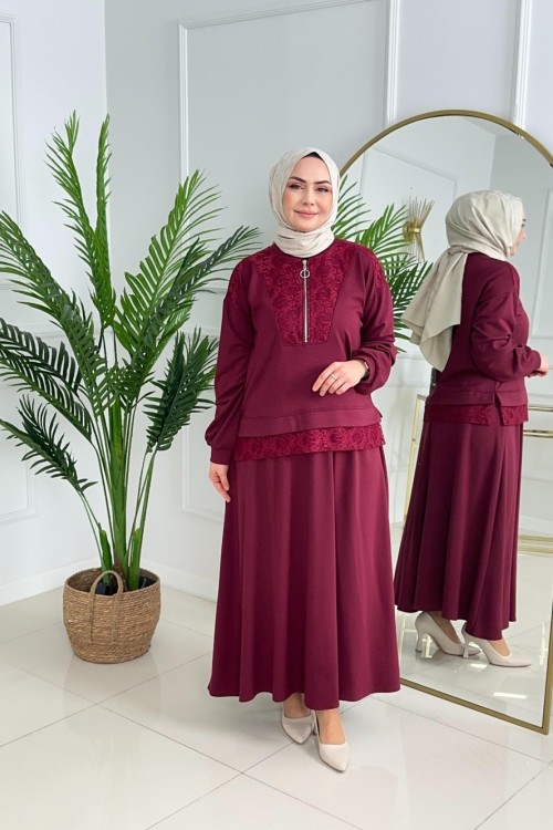 NAZAN ETEKLİ TAKIM - BORDO