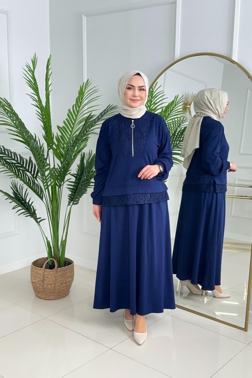 NAZAN ETEKLİ TAKIM - LACİVERT