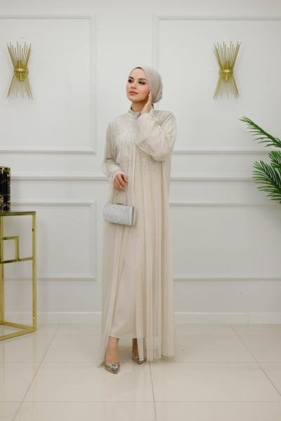 PERİ ABAYA-KREM