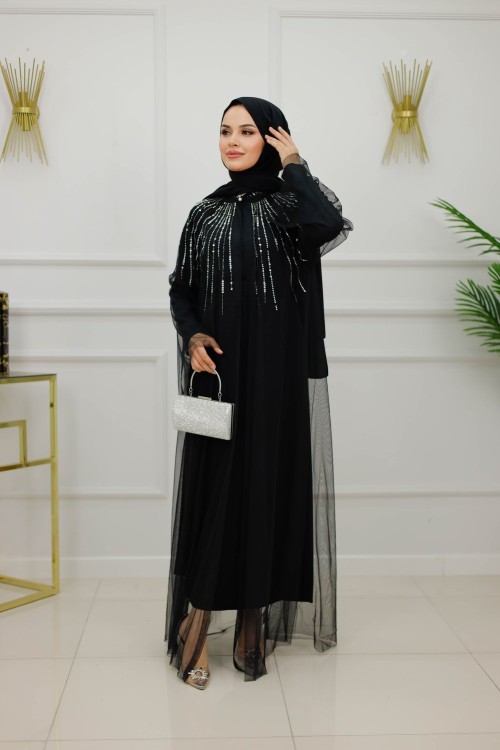 PERİ ABAYA-SİYAH