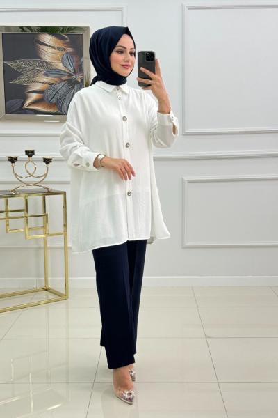 SEVGİ GÖMLEK-BEYAZ