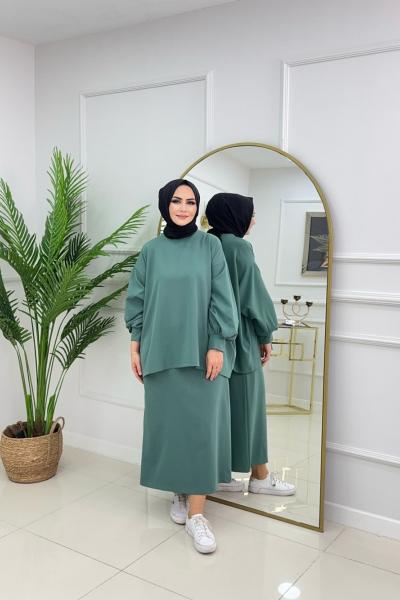 SİMA ETEKLİ TAKIM-MİNT YEŞİL