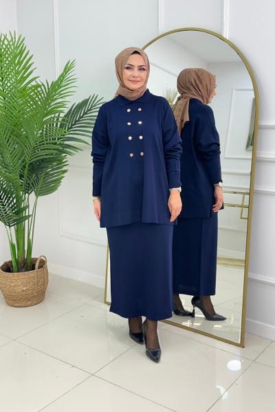 ZERDA ETEKLİ TAKIM - LACİVERT