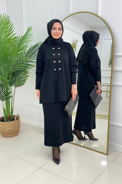 ZERDA ETEKLİ TAKIM - SİYAH