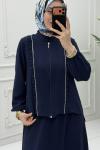 Burçin Etek Takım Lacivert