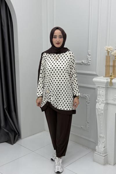 Ceyda Takım Kahverengi