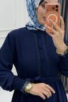 Nefes Elbise Lacivert