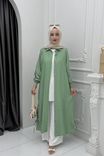 Sude Tunik Kap Mint Yeşili