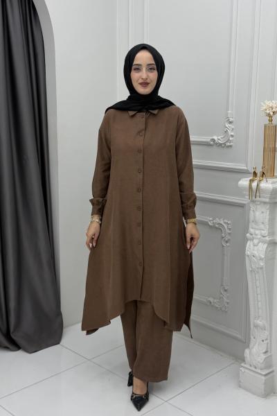 Türkan Takım Kahverengi