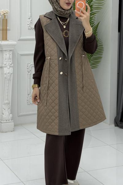 Vira Şişme Yelek Vizon